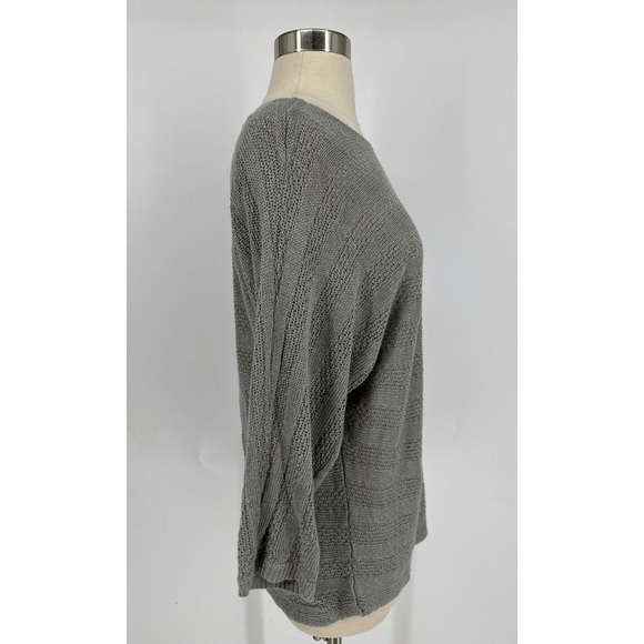 Tahari Linen Long Sleeve Top - Picture 3 of 9